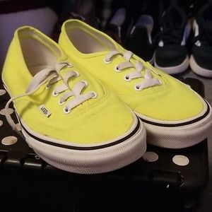 Neon Yellow Authentic Vans